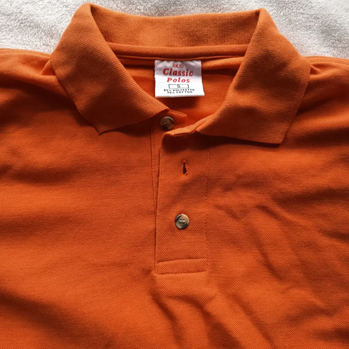 Classic Polos orange men's polo t-shirt - Size S