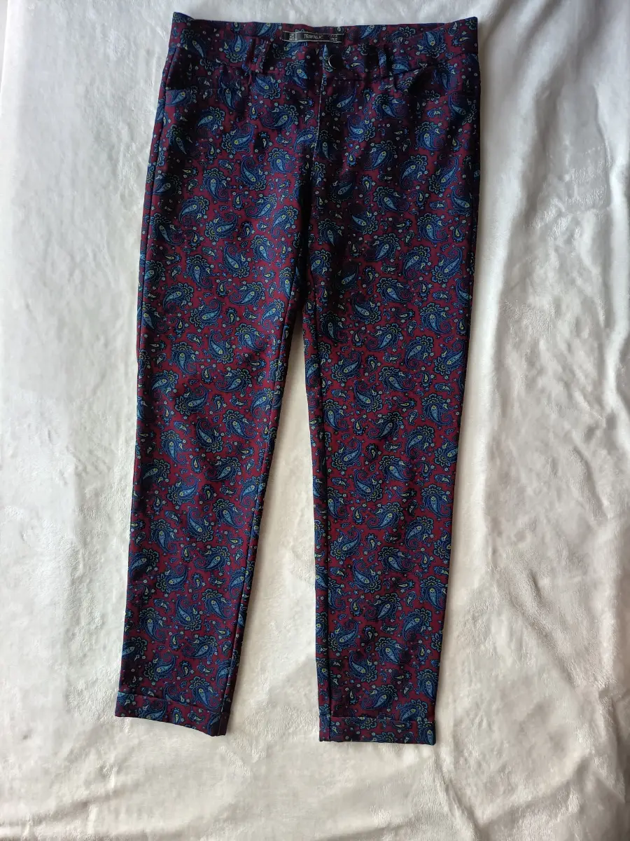Zara Trafaluc Paisley Trousers Size EUR S • Made in Turkey