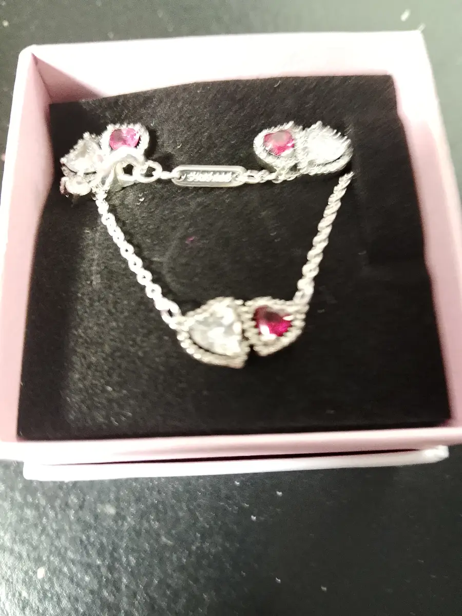 Sterling silver s925 Double heart necklace with matching ear rings