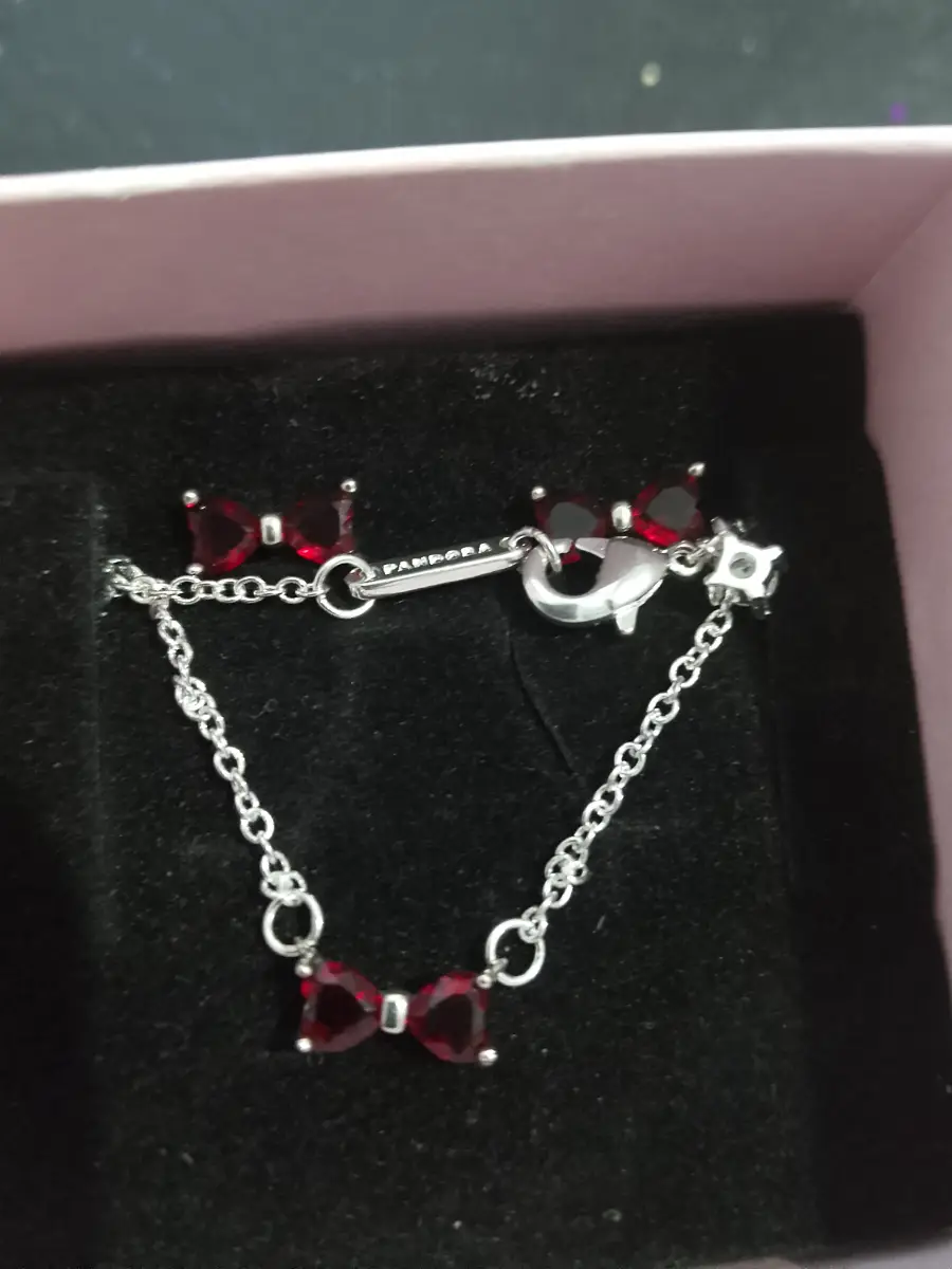 Red bow ear studs with matching ear rings