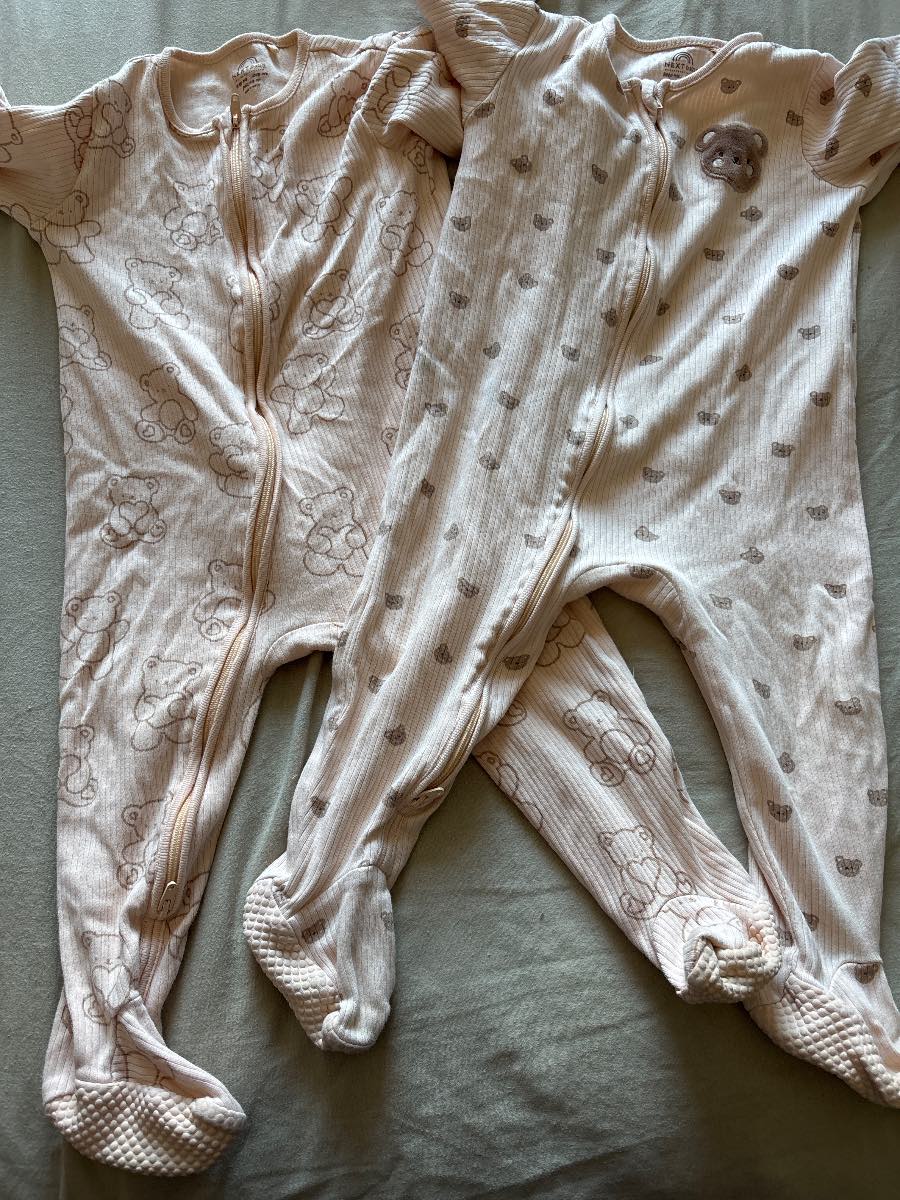 Next 12 - 18 months 2 sleep suits teddy design