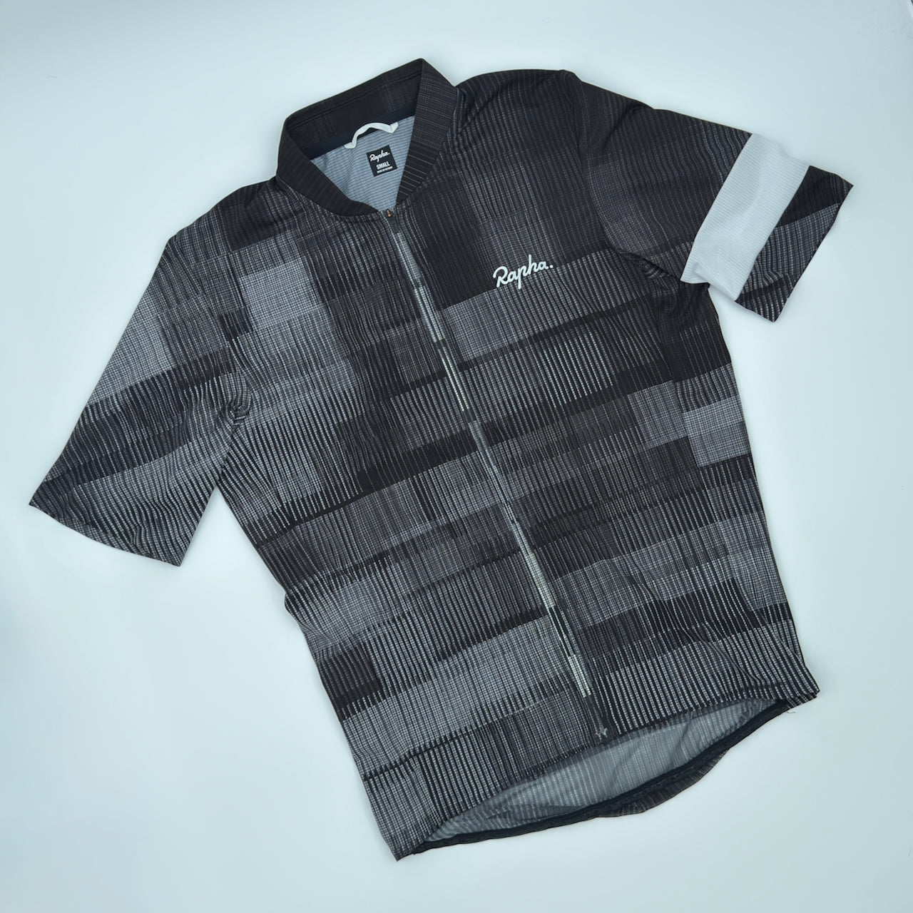 Rapha Men's Flyweight Jersey - S - Black / Grey Print - Excellent Used Condition