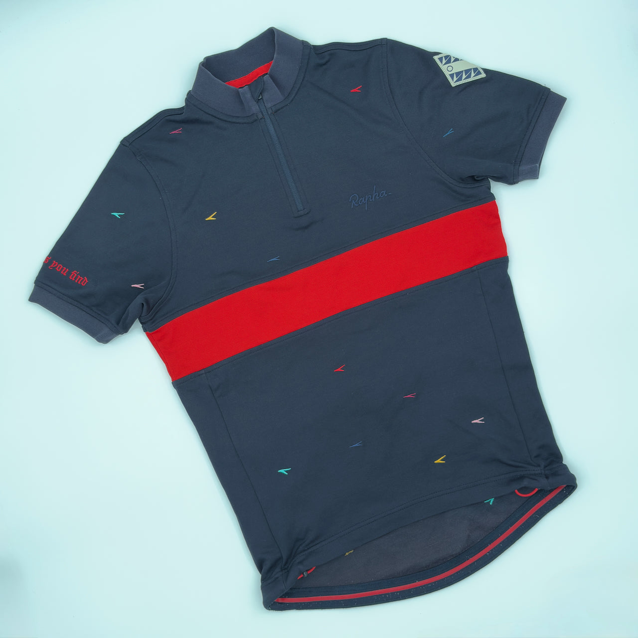 Rapha Men’s Tempest Jersey - M - Navy/Red - Very Good Used Condition