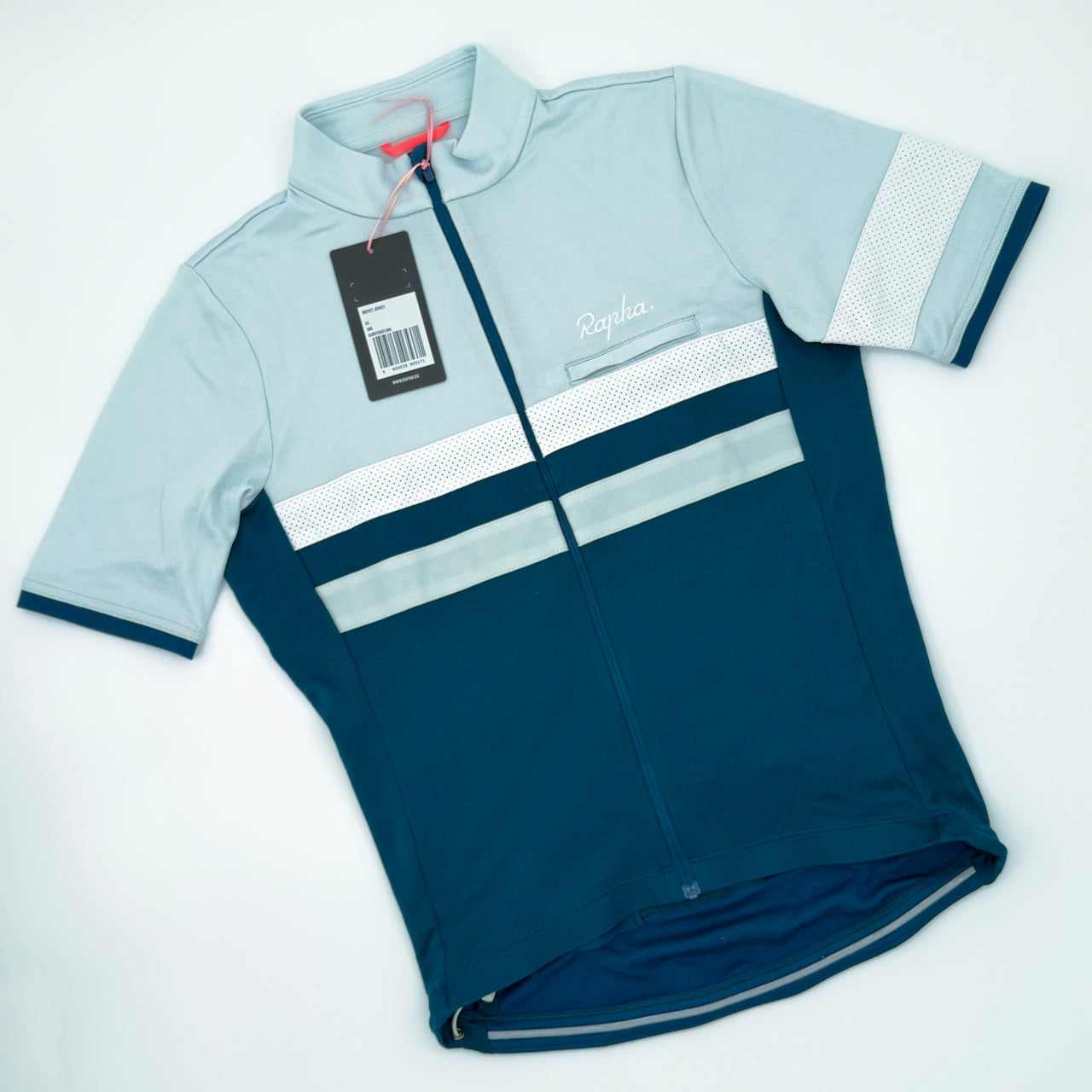 Rapha Men's Brevet Jersey II - S - Navy / Light Blue - Excellent