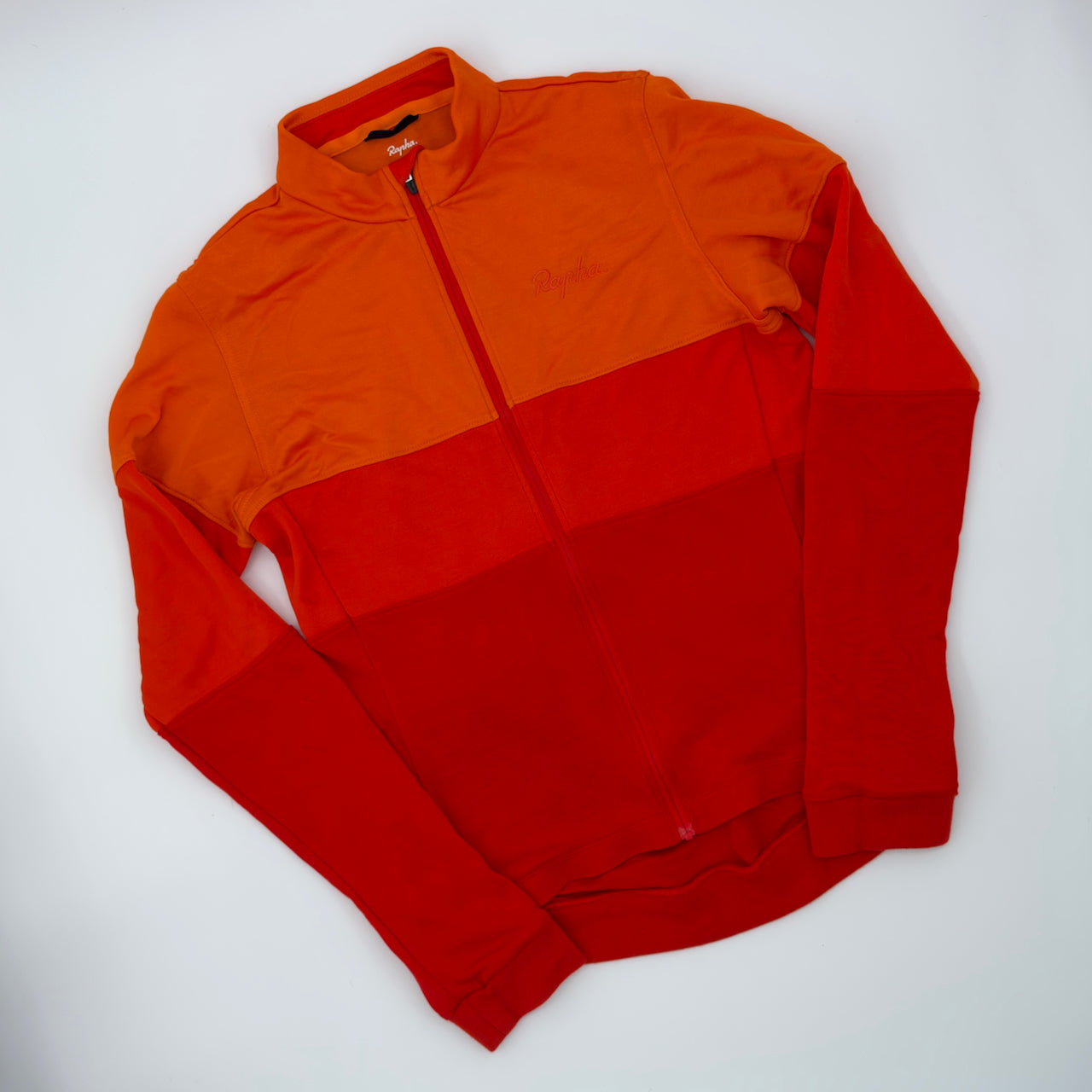 Rapha Men's Tricolour Long Sleeve Jersey - S - Orange / Red - Very Good Used Condition