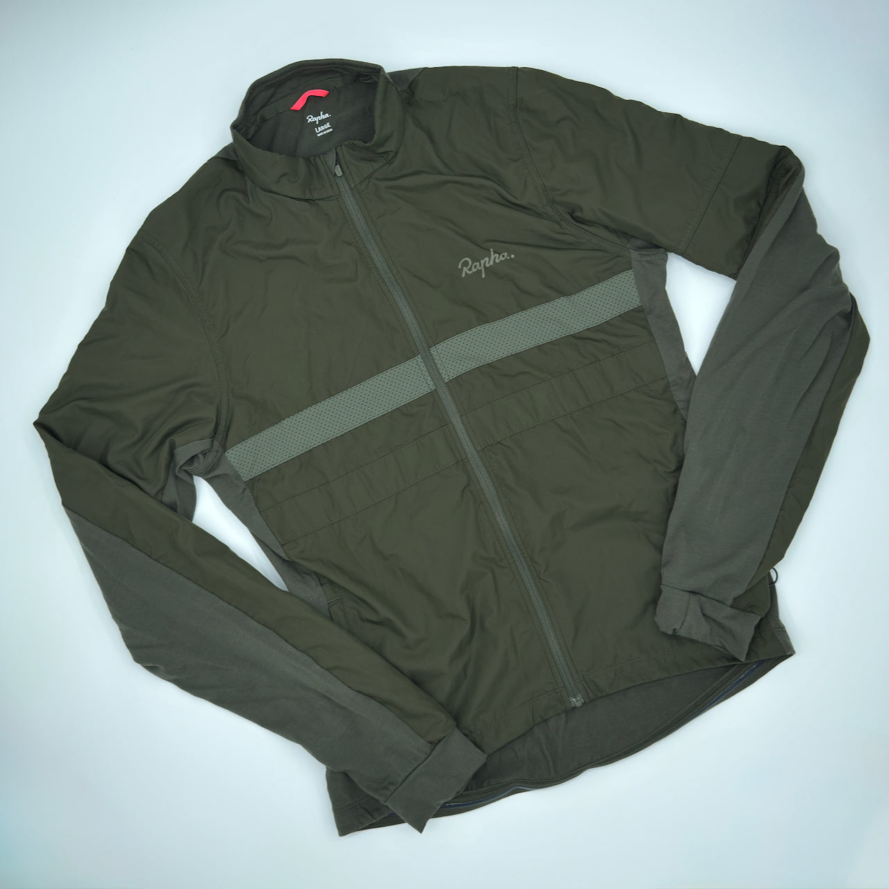 Rapha Men's Brevet Windblock Long Sleeve Jersey - L - Green - Excellent Used Condition