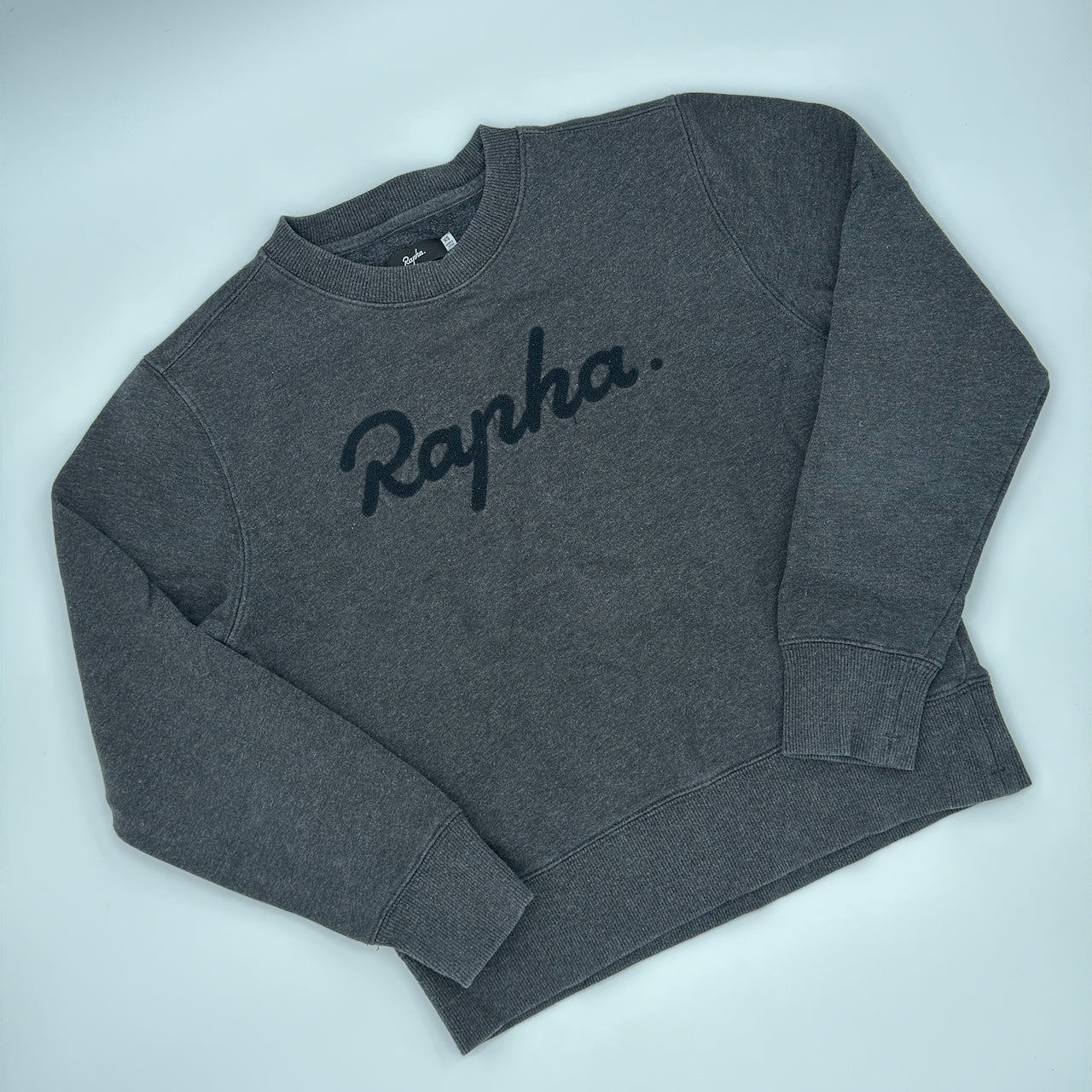 Rapha Stitched Logo Women’s Sweatshirt - XS - Dark Grey - Very Good Used Condition