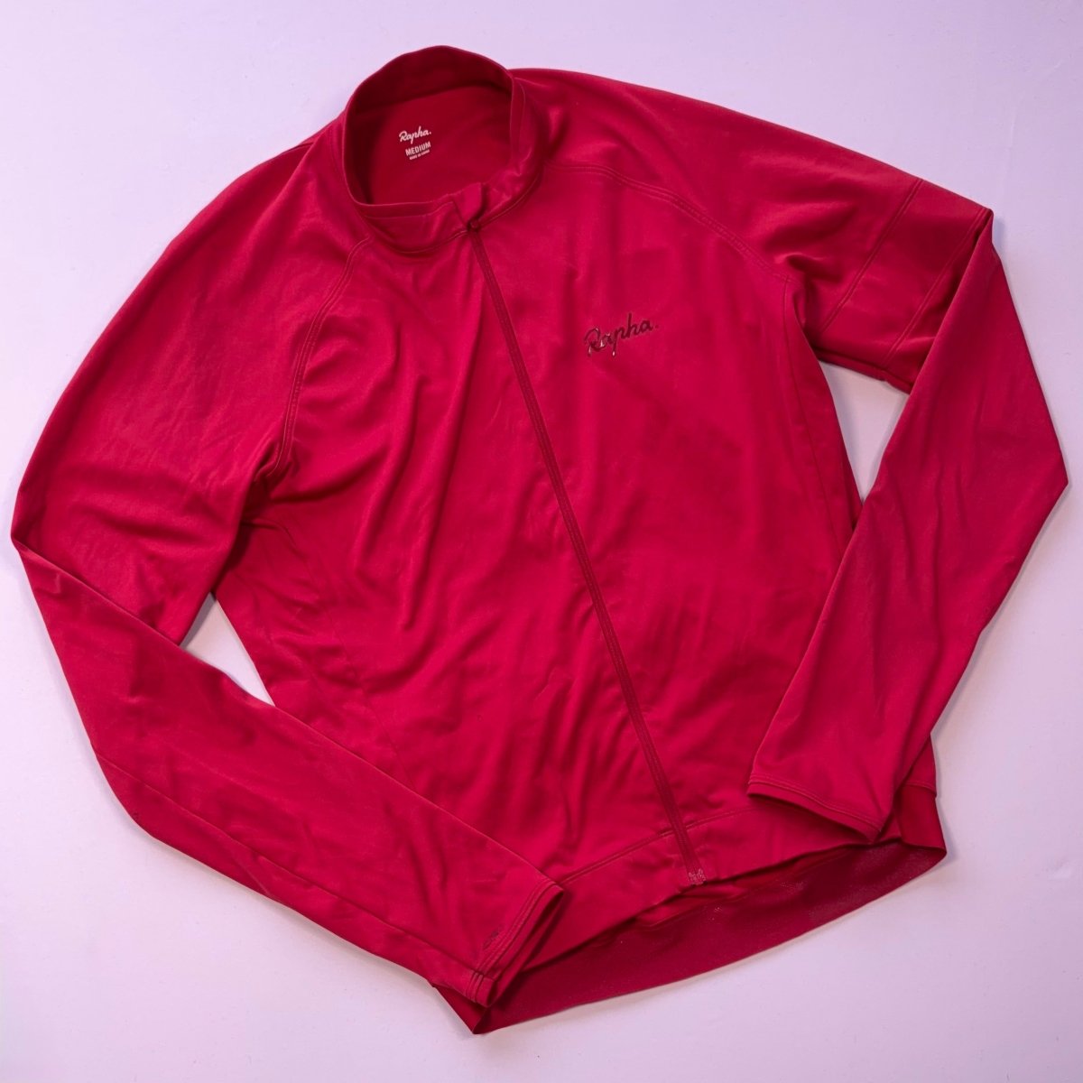 Rapha Men’s Core Long Sleeve Jersey - Medium - Red - Good Used Condition