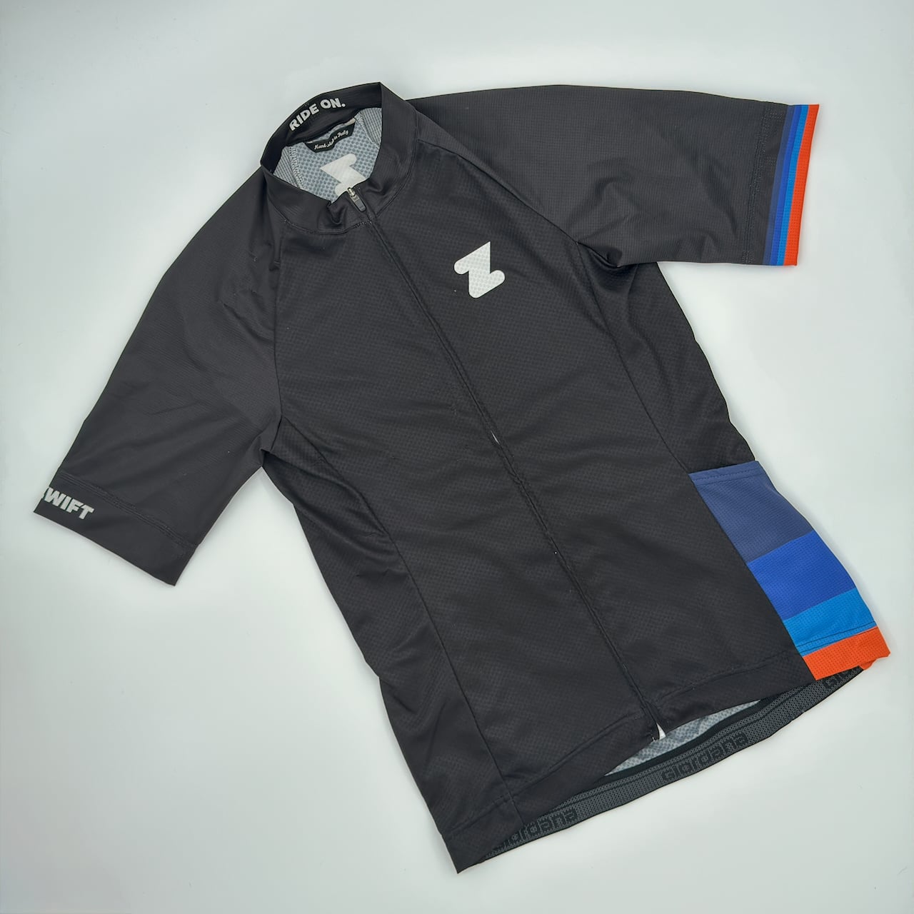 Zwift Men's Breakaway Neokyo Jersey - S - Black / Blue / Orange - Good Used Condition