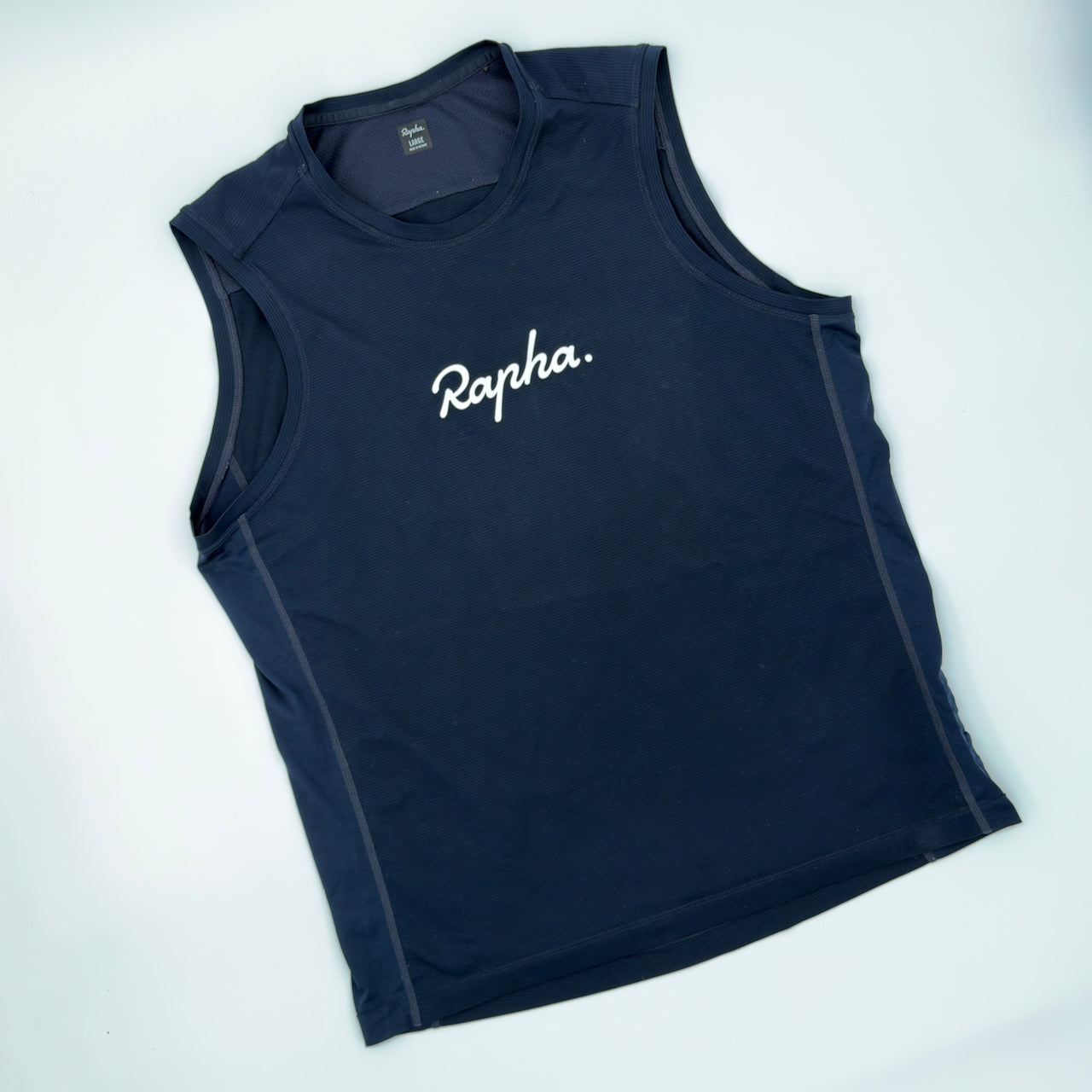 Rapha Men's Indoor Training Sleeveless T-Shirt - L - Navy - Very Good Used Condition