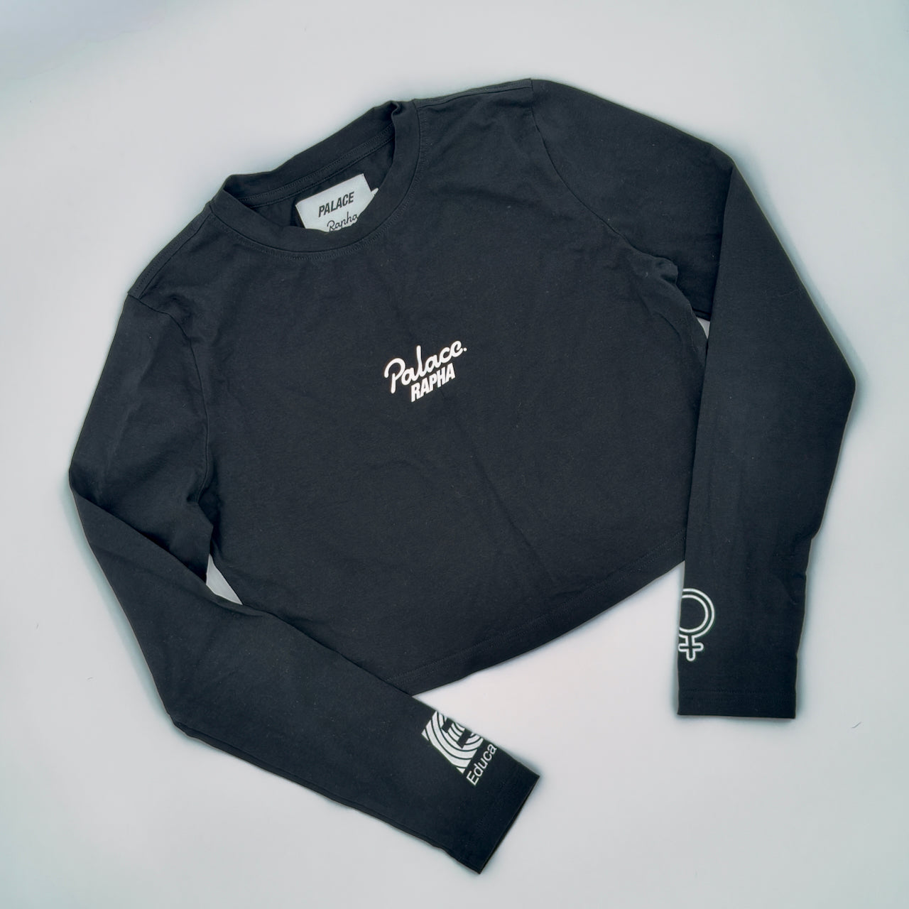 Rapha x Palace Women’s EF Education First Crop T-Shirt - M - Black - Excellent Used Condition