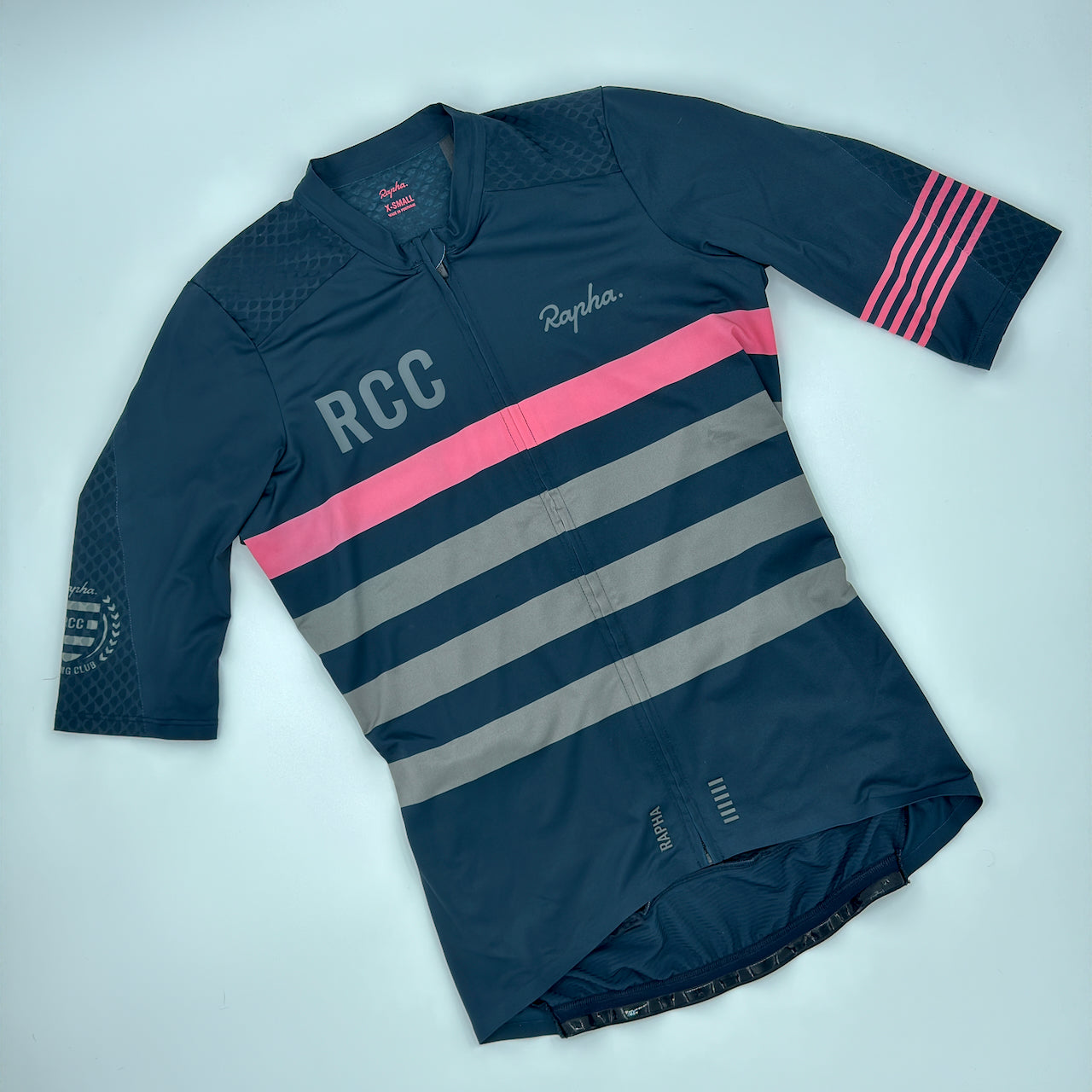 Rapha RCC Women's Pro Team Aero Jersey - XS - Navy - Excellent Used Condition