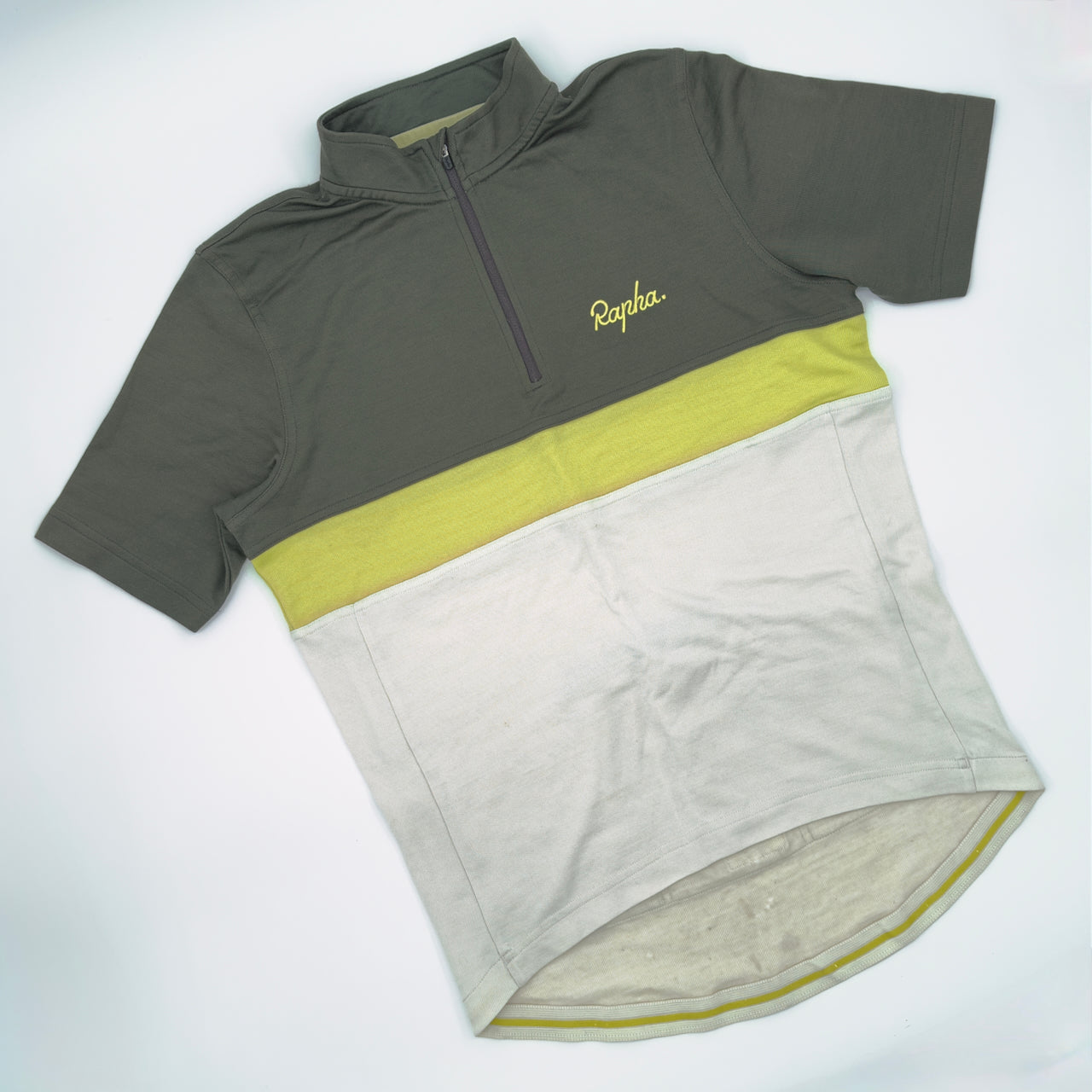 Rapha Club “Rik II” Men’s Jersey - L - Green/Off-White - Good Used Condition