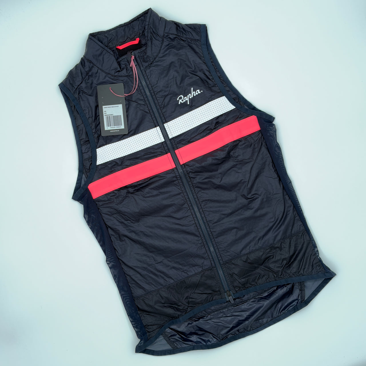 Rapha Women's Brevet Insulated Gilet - M - Dark Navy / Hi-Vis Pink - New With Tags