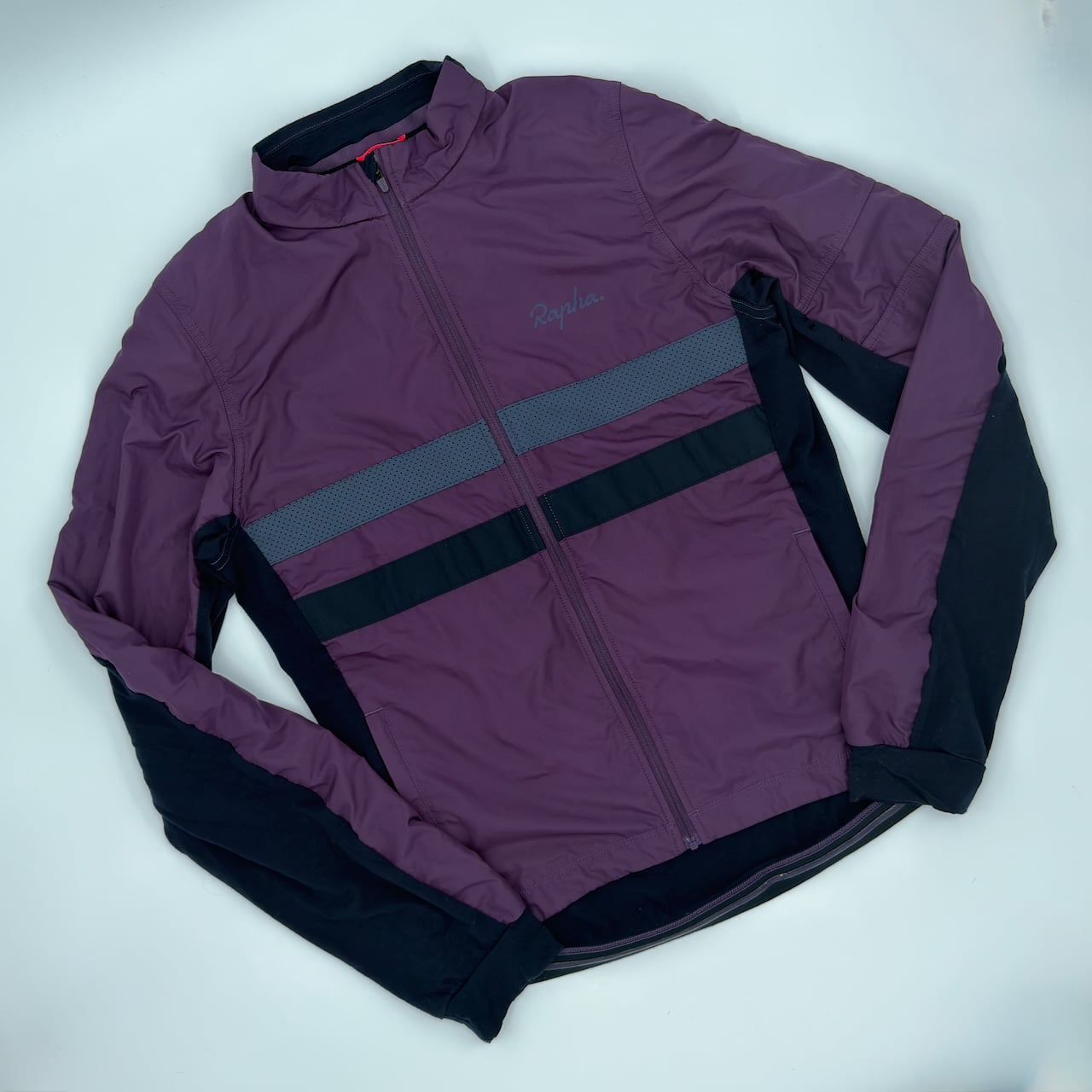 Rapha Men's Long Sleeve Brevet Windblock Jersey - M - Purple / Dark Navy - Excellent Used Condition