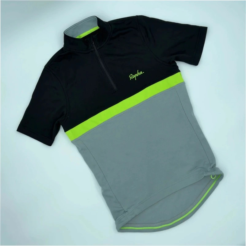 Rapha Men's Club Jersey - M - Black / Lime / Grey - Very Good Used Condition