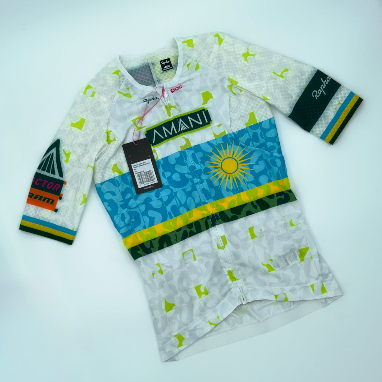 Rapha x AMANI Women's Rwandan Gravel National Champion Jersey - L - Multicolour - New With Tags
