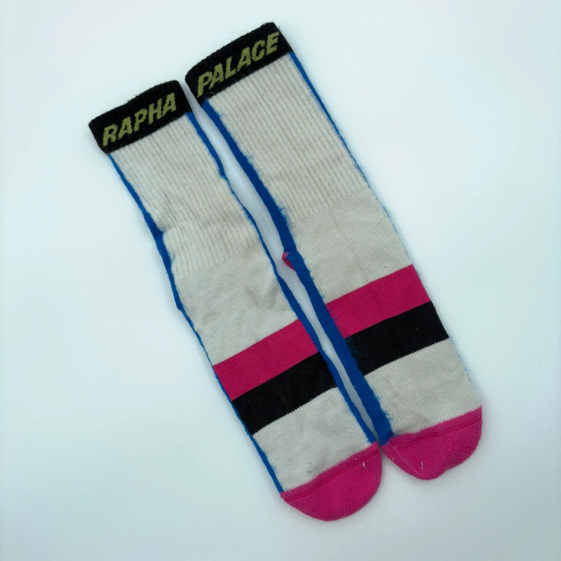 Rapha x Palace Socks - L (EU 43-45 UK 9-10) - White / Blue - Very Good Condition