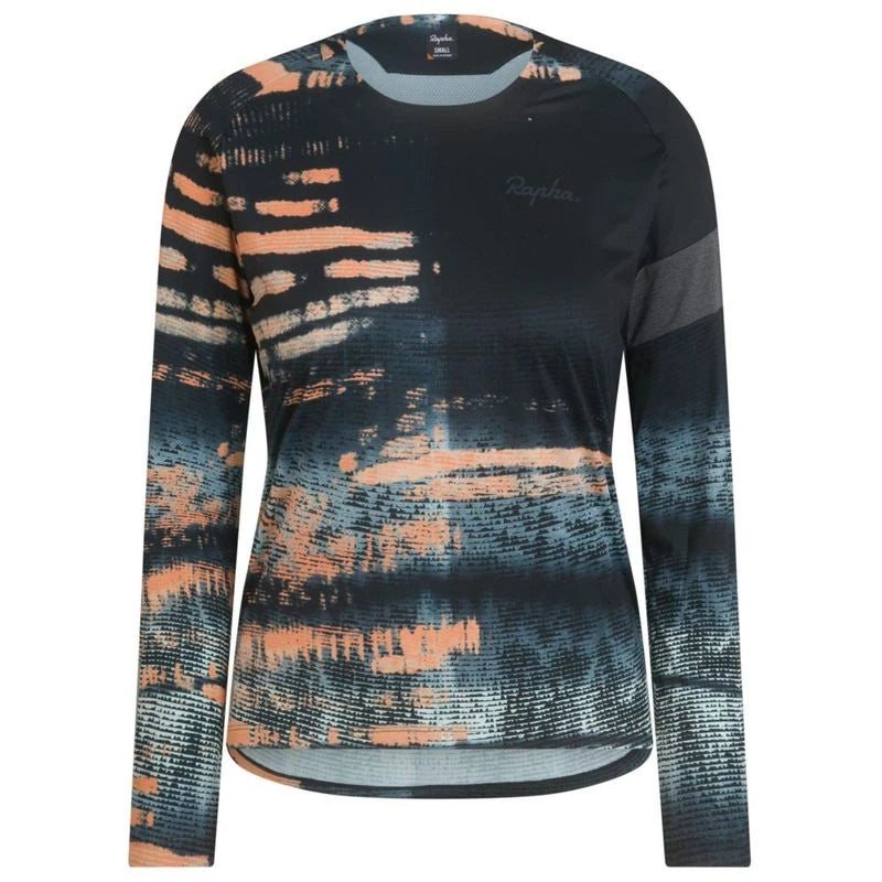 Rapha Women's Trail Long Sleeve Technical T-Shirt - XS - Multicolour Print - New / Unworn