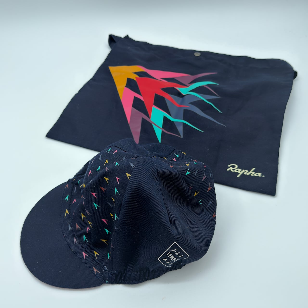 Rapha Tempest Cycling Cap &amp; Musette Bundle - One Size - Navy / Multicolour - Excellent Used