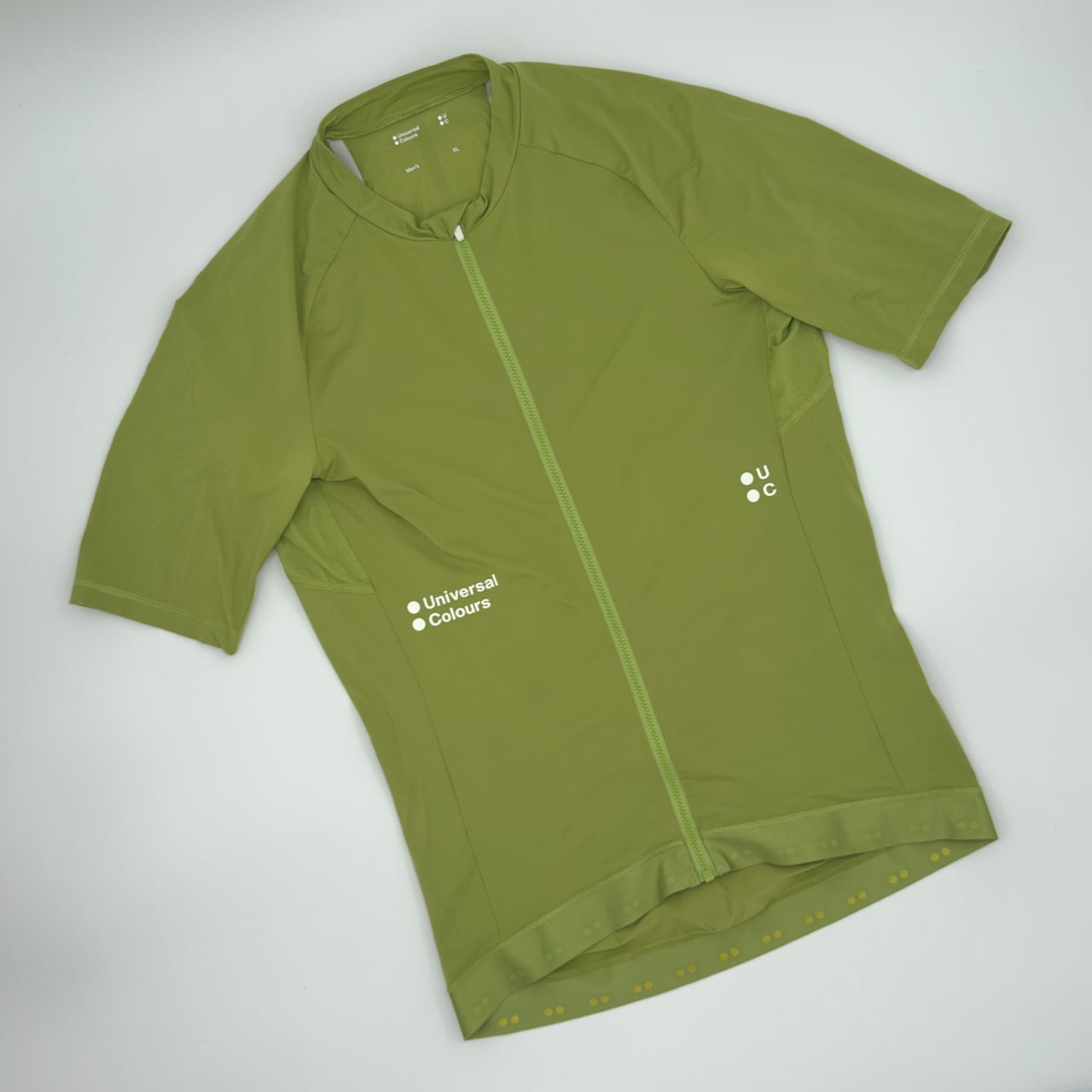 Universal Colours Men's Mono Short Sleeve Jersey - XL - Green - Very Good Used Condition