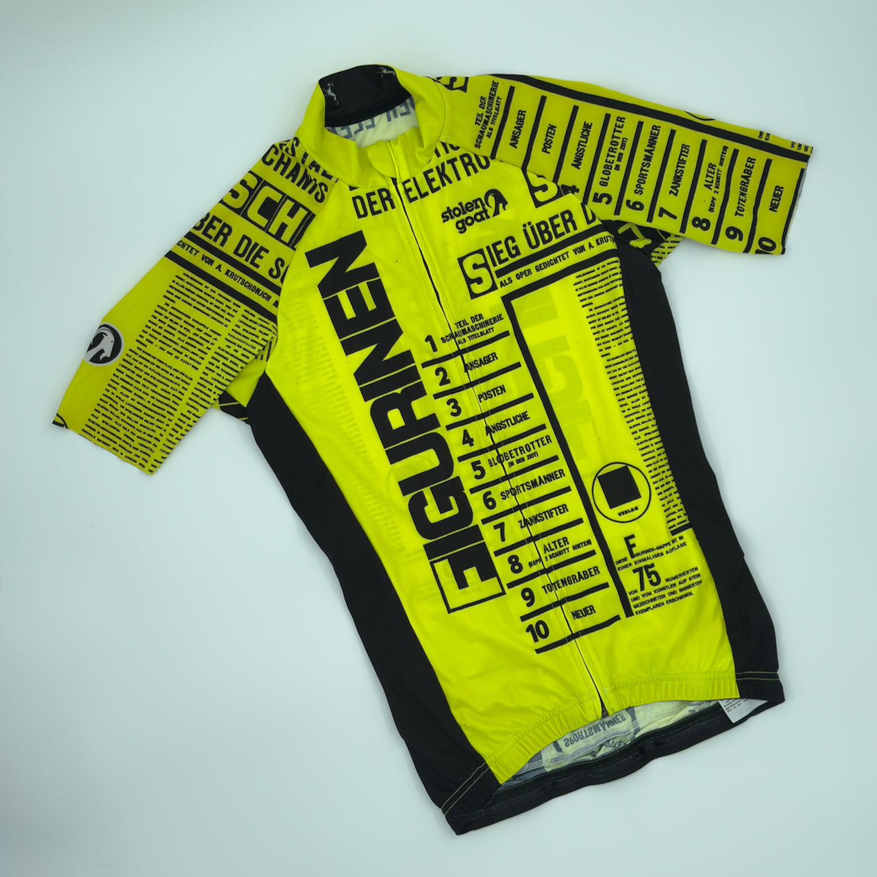 Stolen Goat Men's Figuren Bodyline Jersey - S - Yellow / Black - Excellent Used Condition
