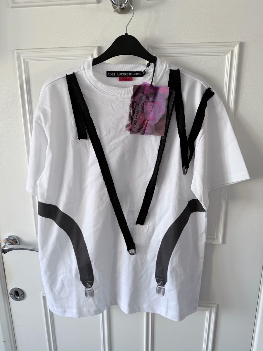 Andersson Bell Unisex Utility Vest Trompe L'oeil T  white size Medium Few Marks