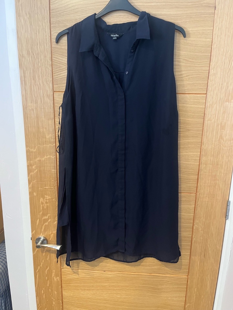 Navy blue floaty sleeveless dress/tunic