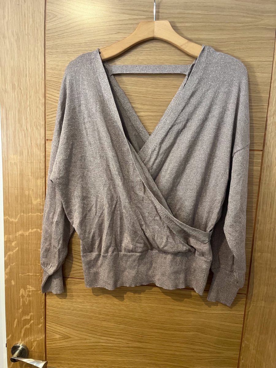 Cross over glittery jumper from F&F Rose Gold