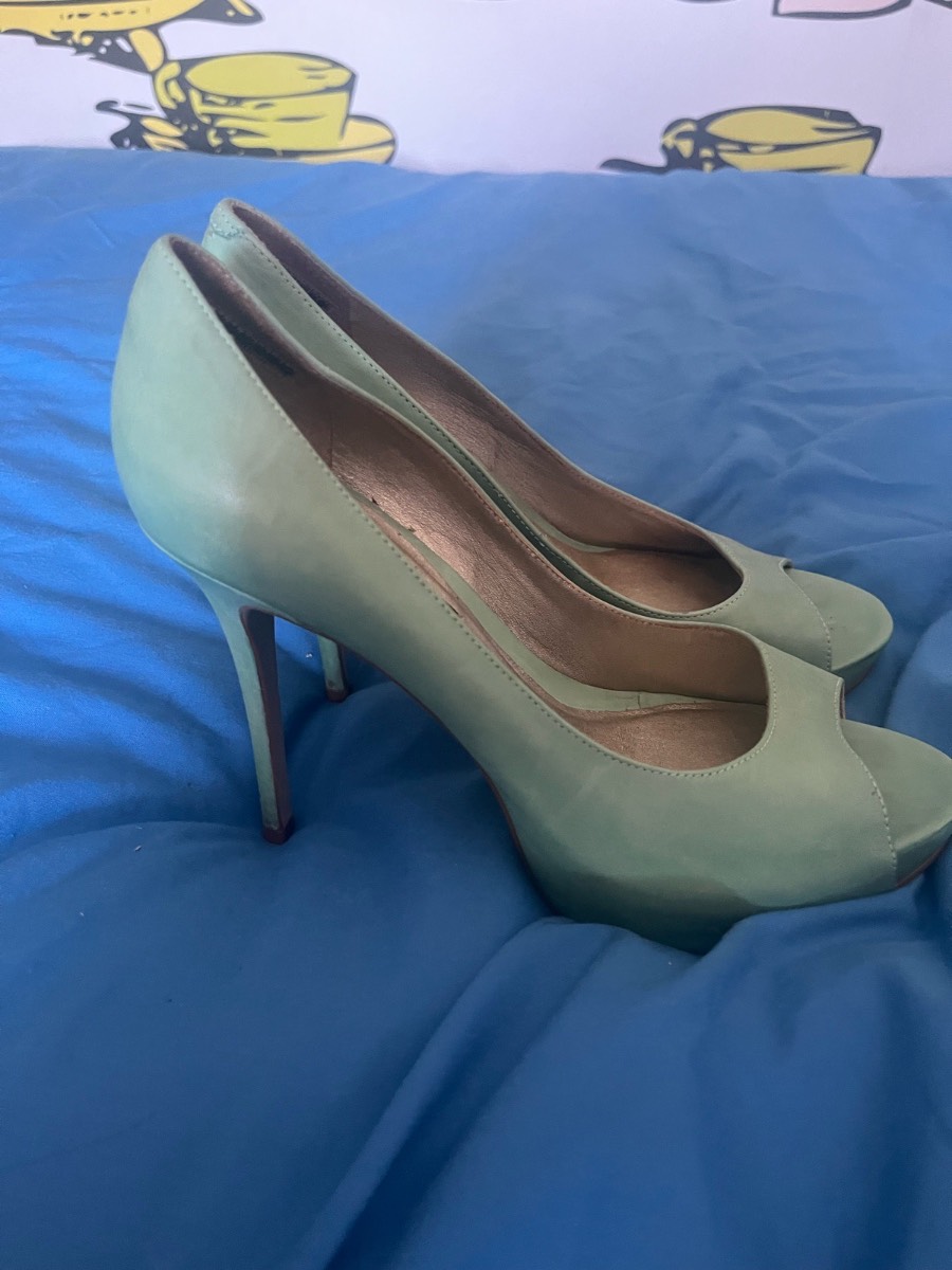 ASOS leather peep toe shoes
