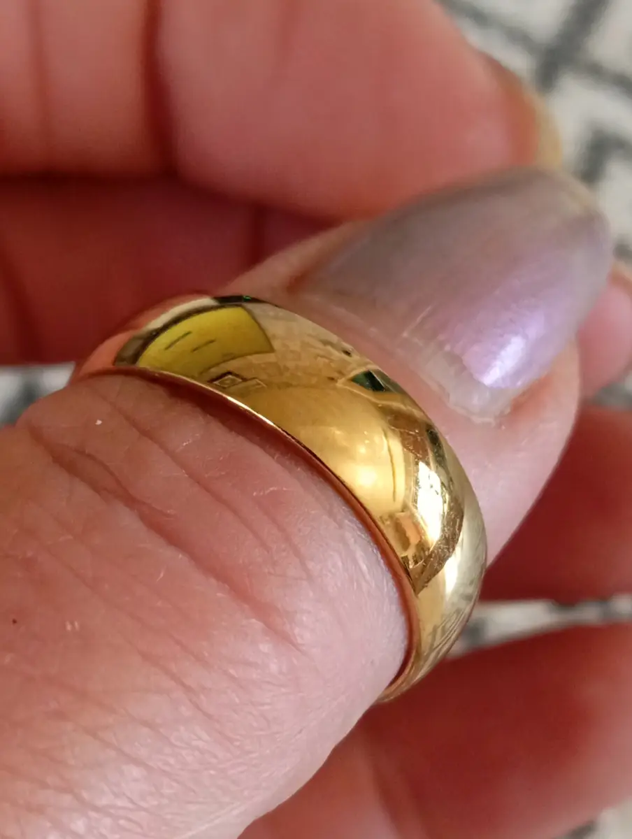 Size P 6mm thick GP titanium wedding ring