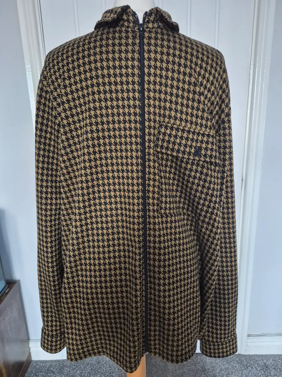 BoohooMan Oversized Zip up Over Shirt XL