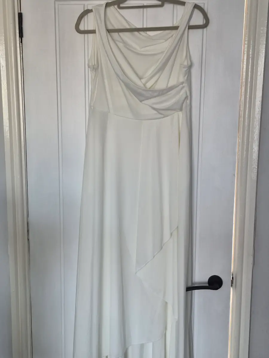 Sleeveless Dress Uk XL White
