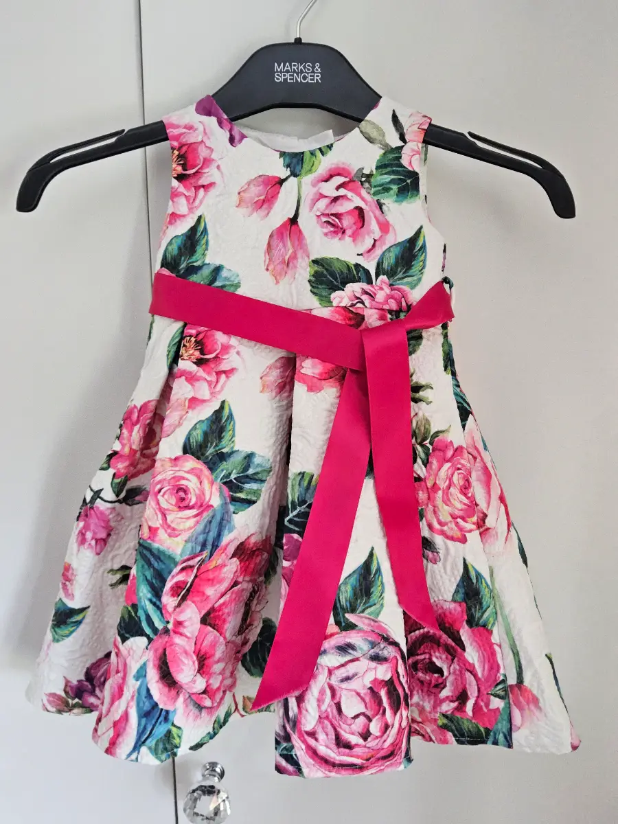 Monsoon baby girl dress age 6 - 12 months ideal wedding party holiday occasional outfit