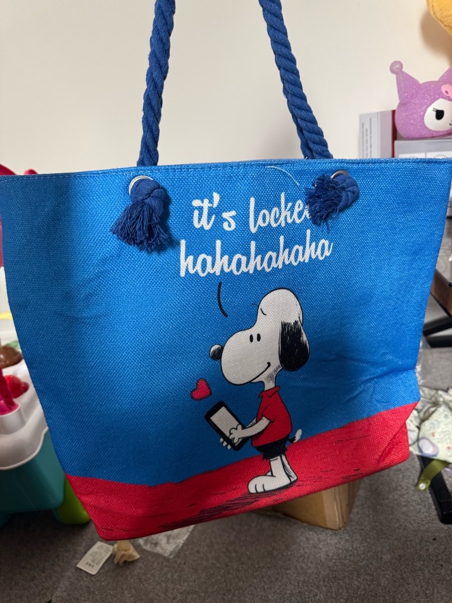 Snoopy beach bag with matching pouch