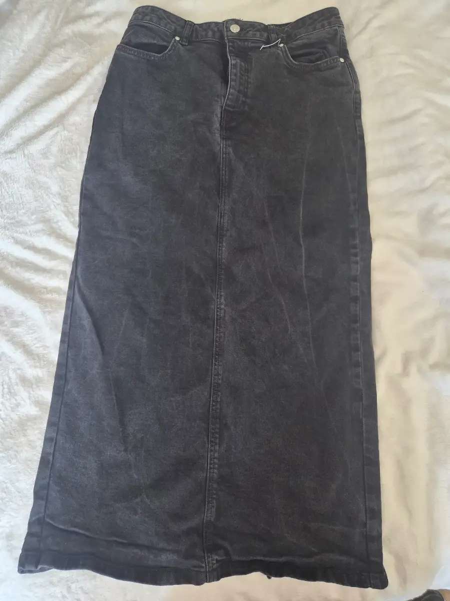 Long denim skirt