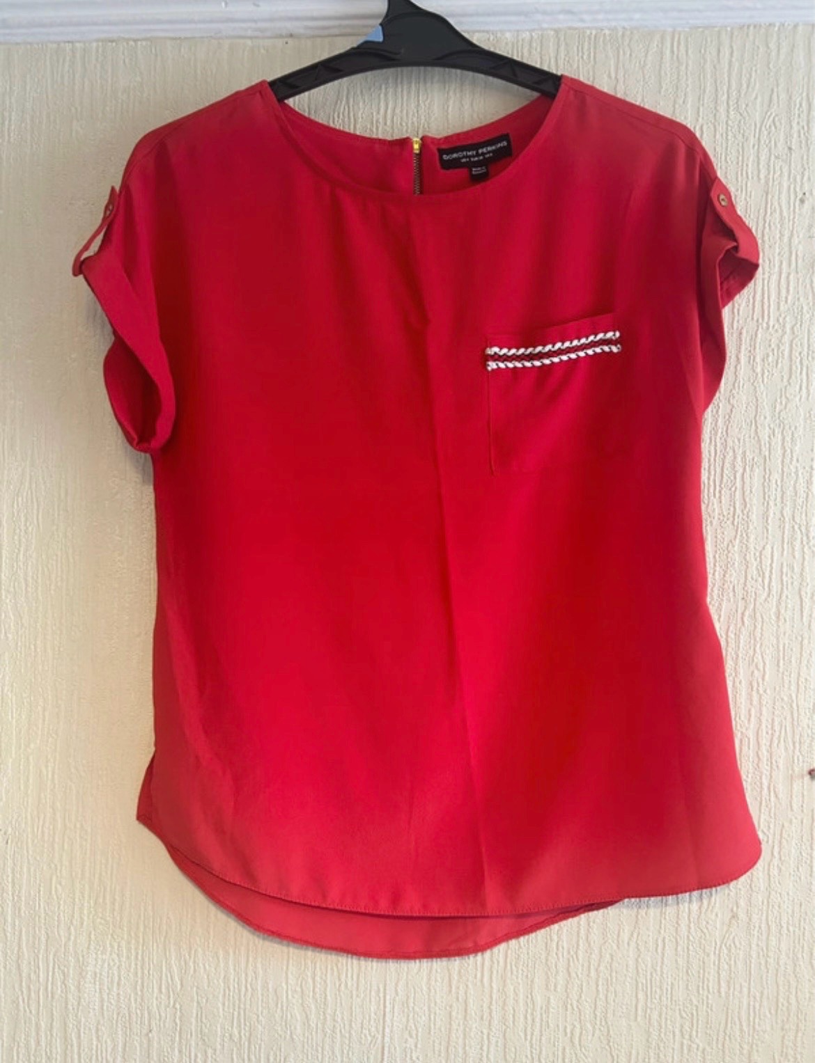 Dorothy Perkins Red Short Sleeved Blouse | Size UK 8 | Great Condition