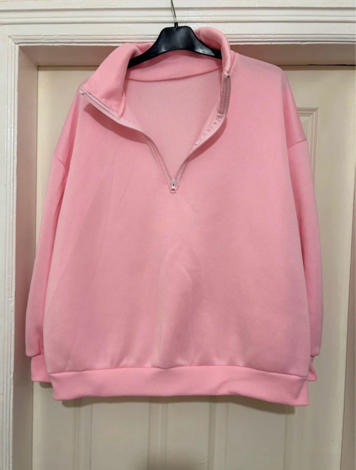 SHEIN Pink Quarter Zip Sweatshirt Jumper Size 2XL