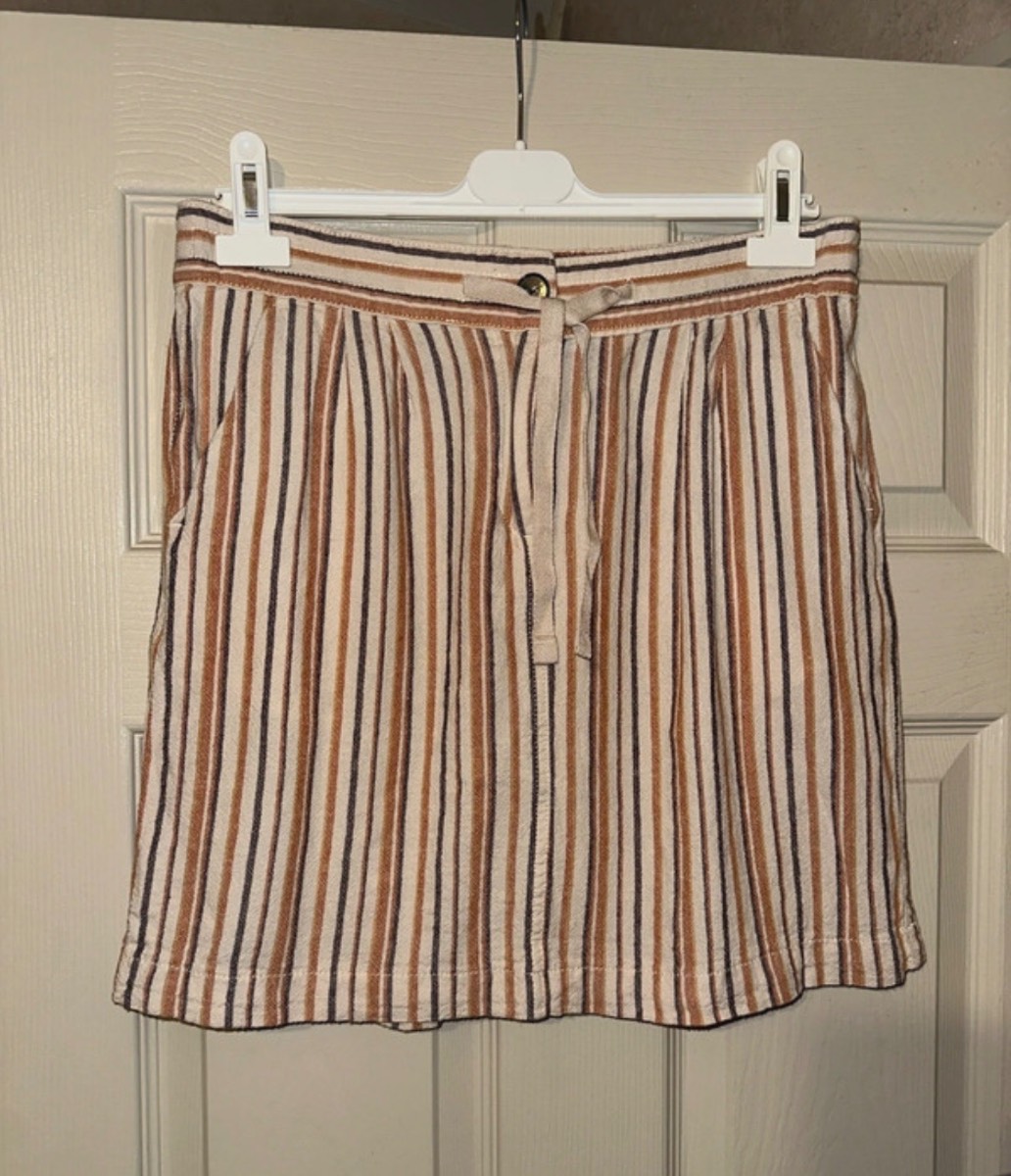 Next linen blend short skirt Size 14
