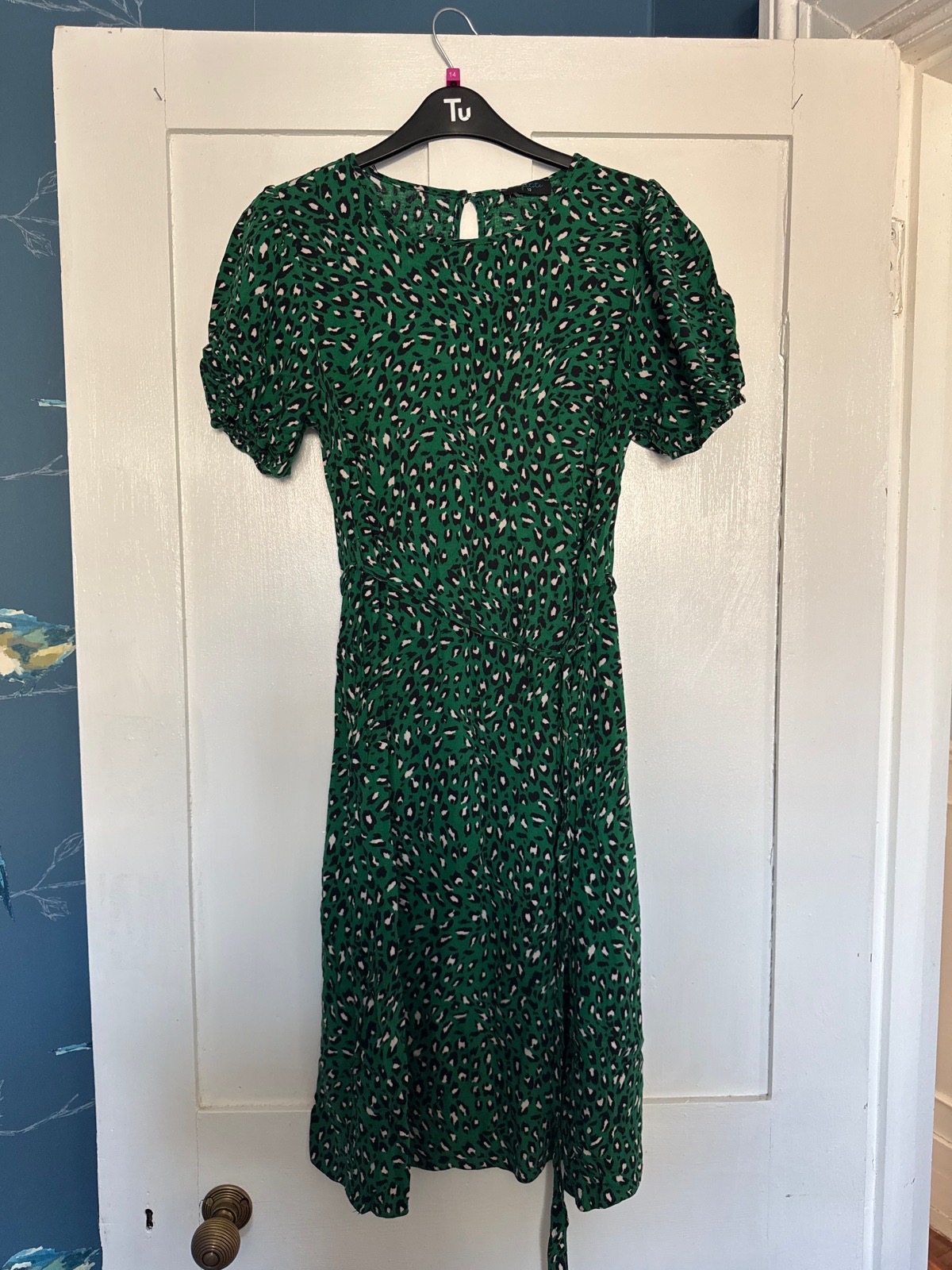 Papaya Petite Green animal print dress