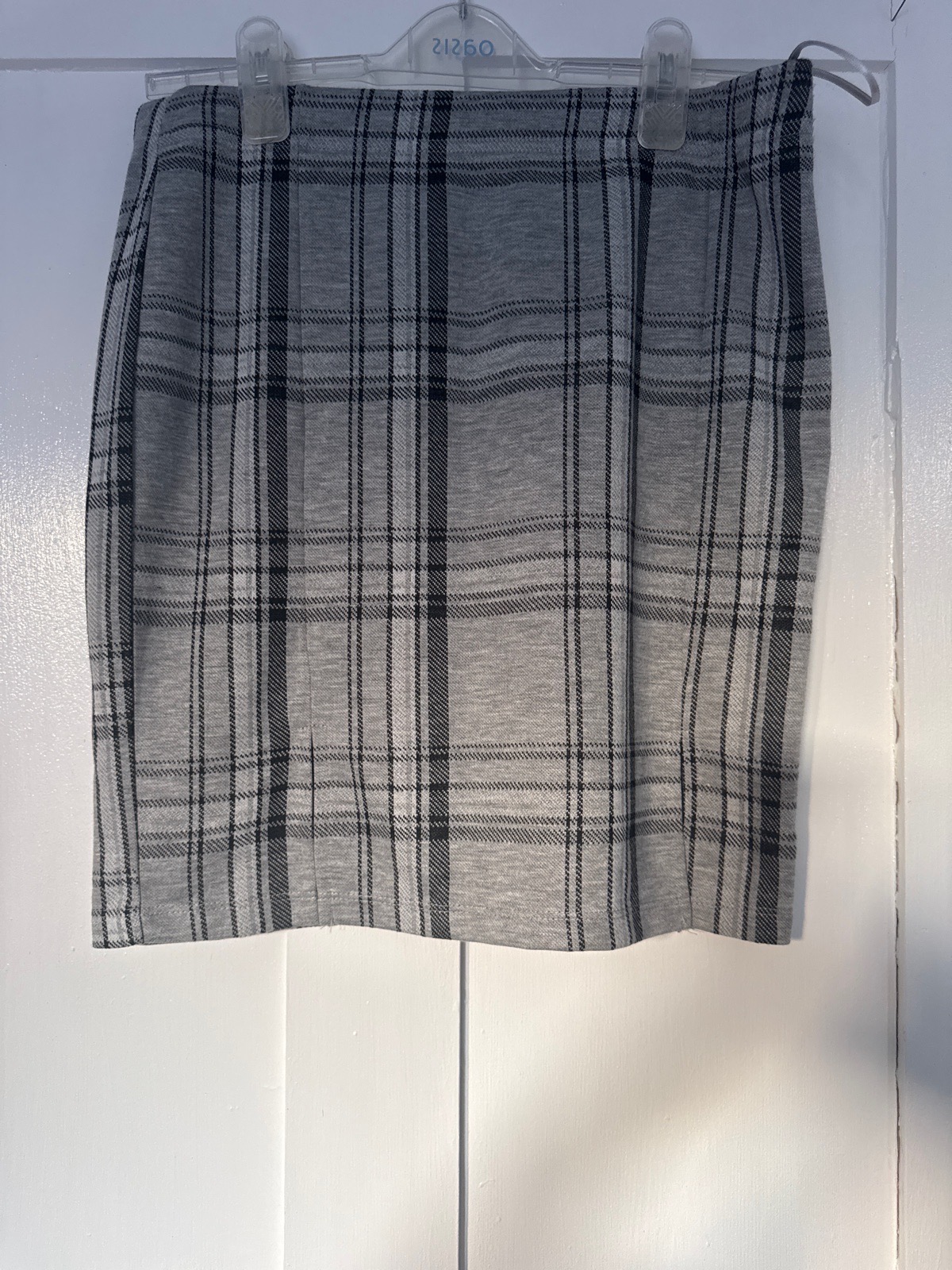 Select grey and black checked skirt