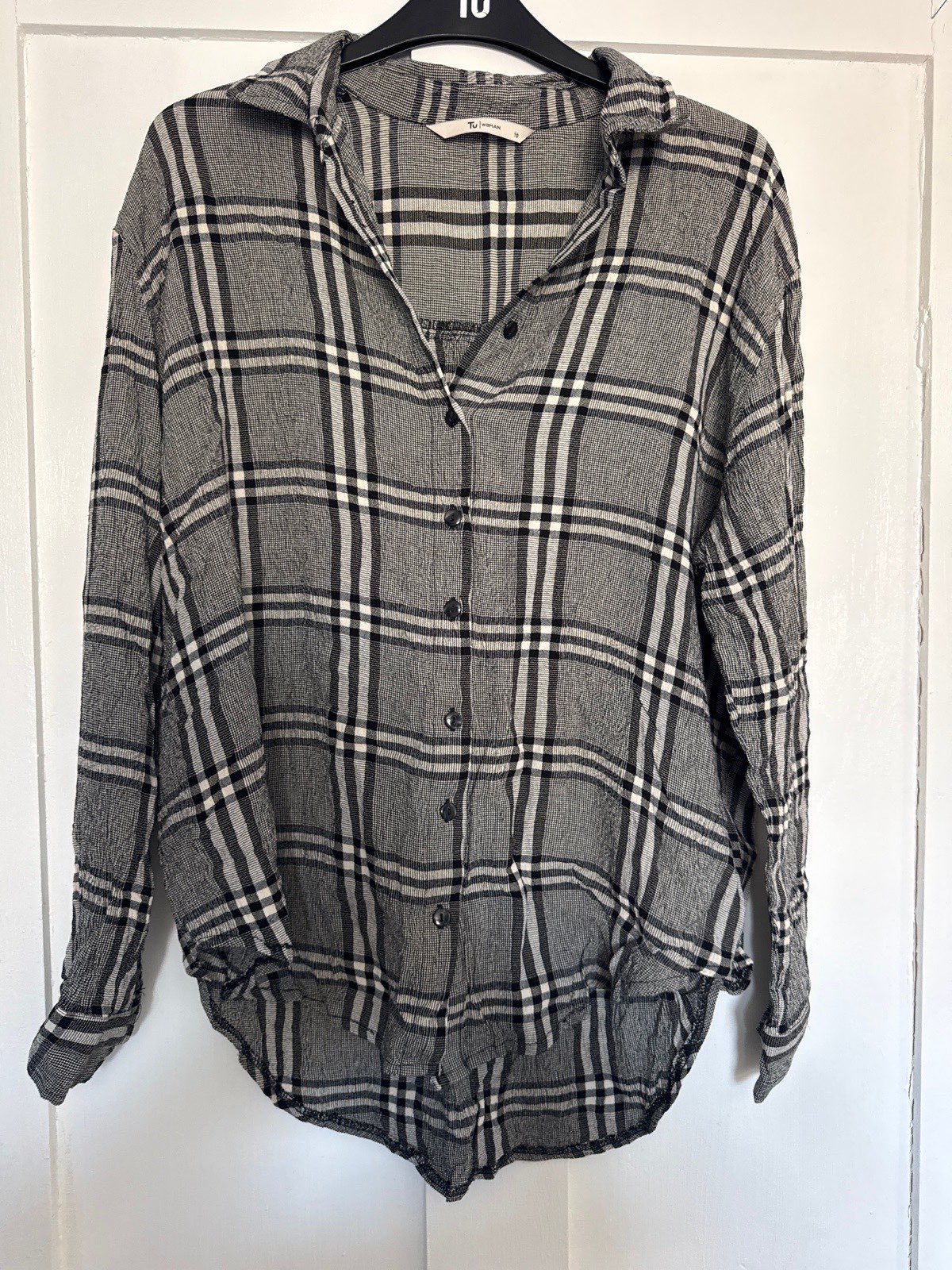 TU black and white check shirt