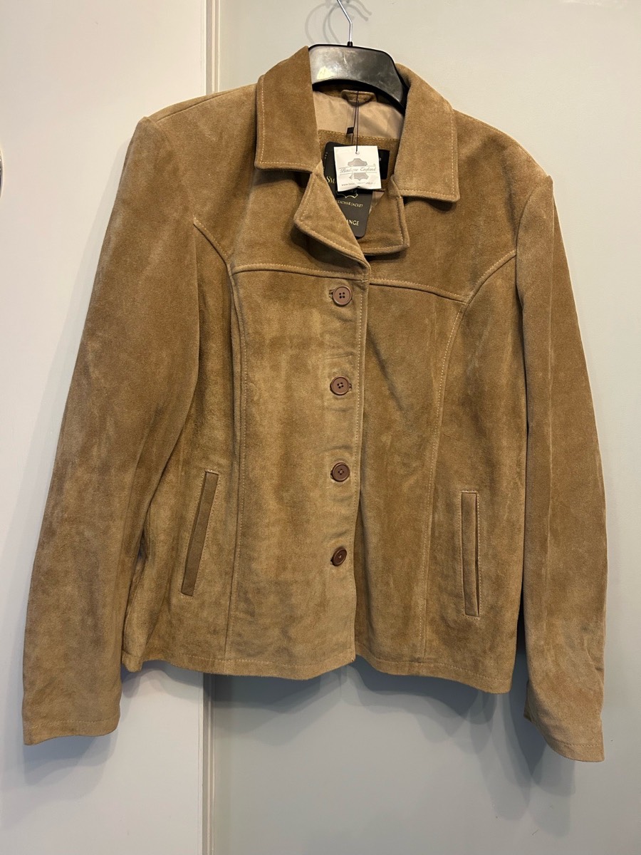 Carrie Hoxton suede leather jacket Size 20