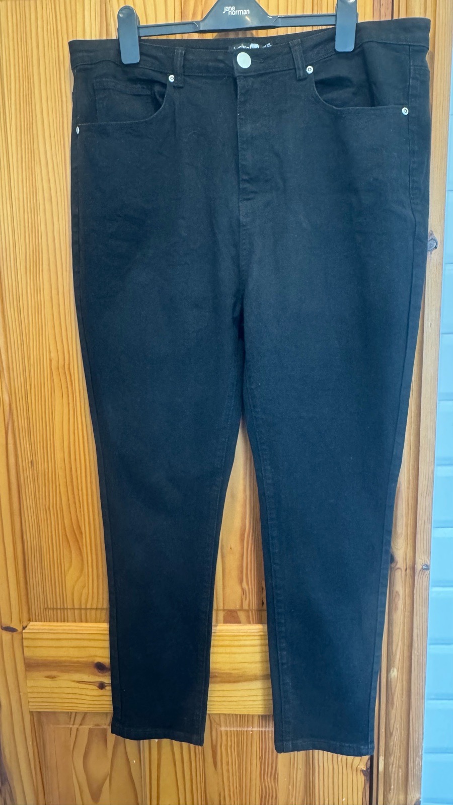 Boohoo Black High-rise Skinny Stretch Classic Five -pocket Jeans Size 20 38W 27L
