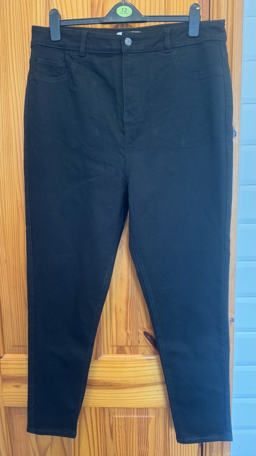 New Look Black Stretch High-rise Slim-leg Denim Jeans - Size 22 (36”W 27”L) -VGC