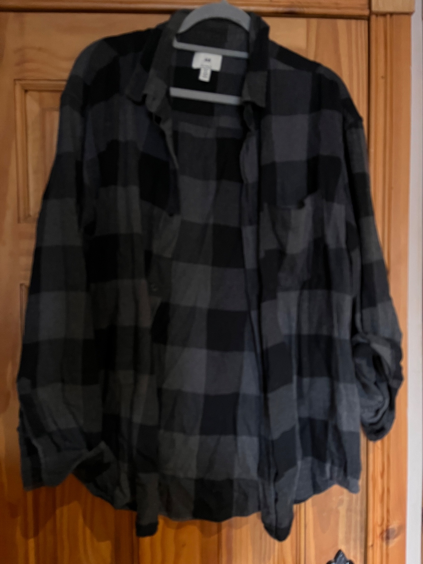 H&M Checked Shirt black and gray Checked shirt