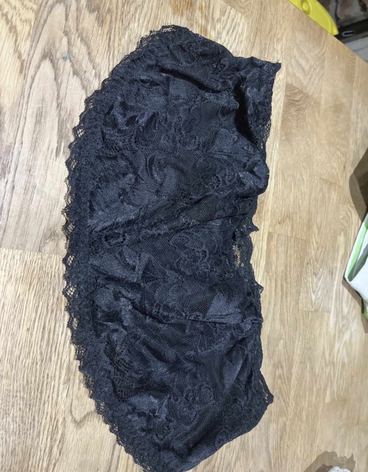 Black lace bra