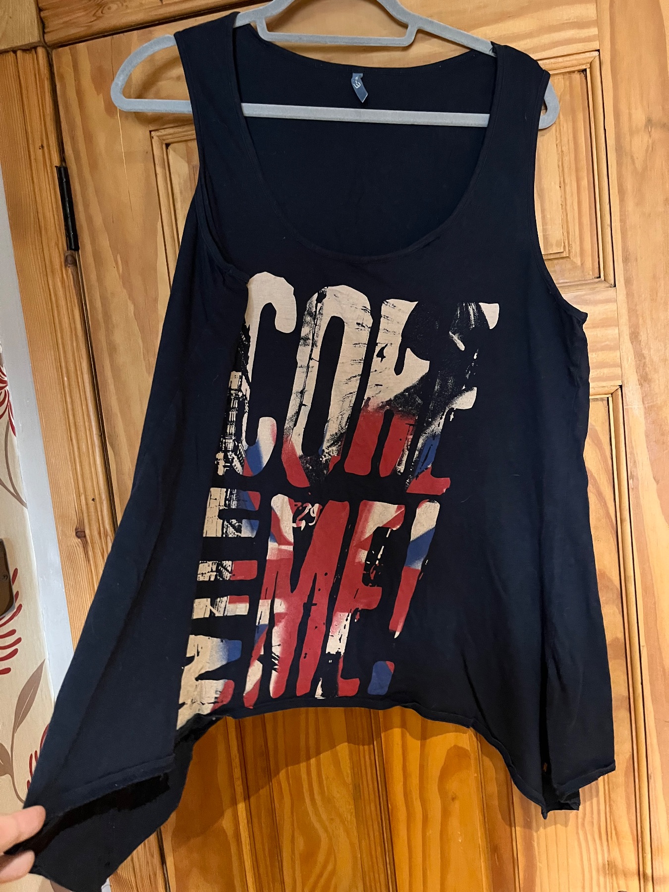 Navy sleeveless tank top