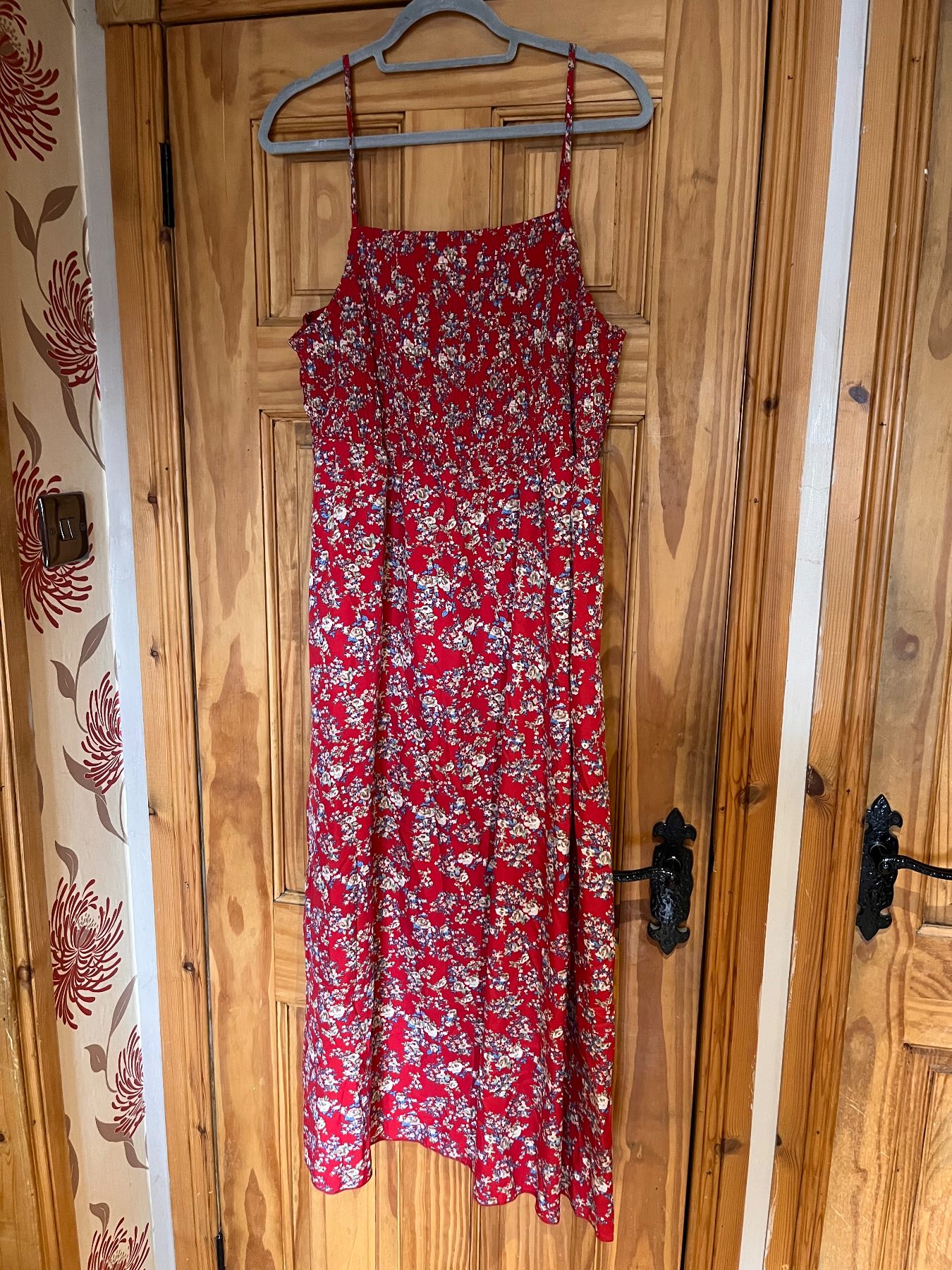 2xl red floral maxi dress