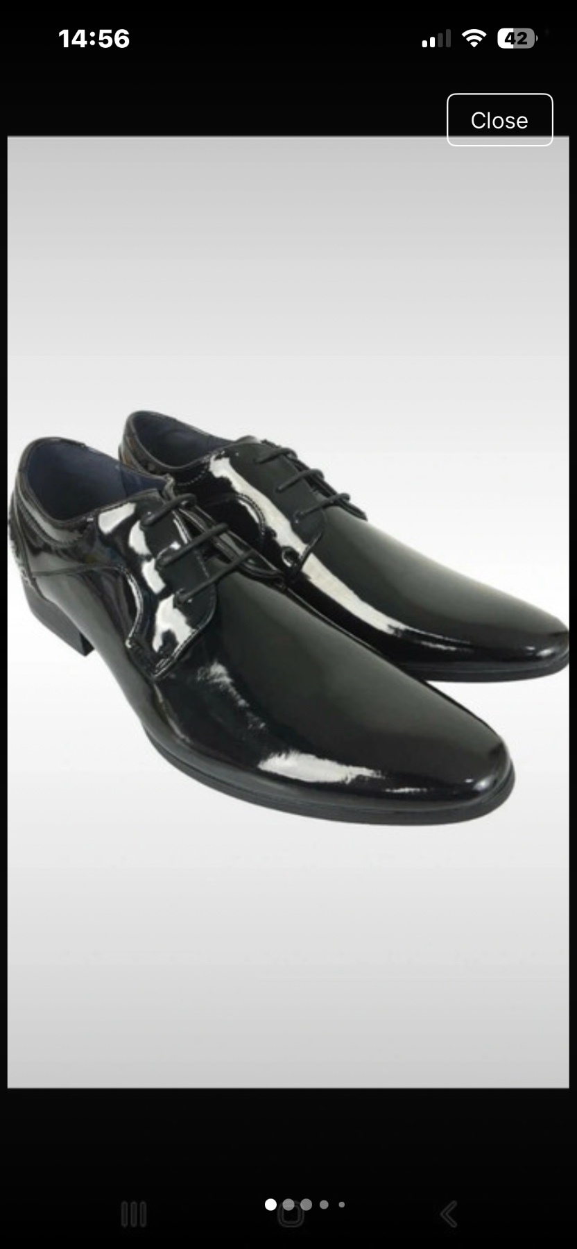 9 Cavani Scott black patent leather laceup shoes